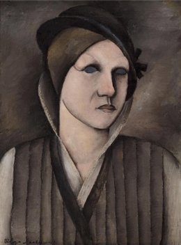 Obra 'Dama del barret' de Olga Sacharoff