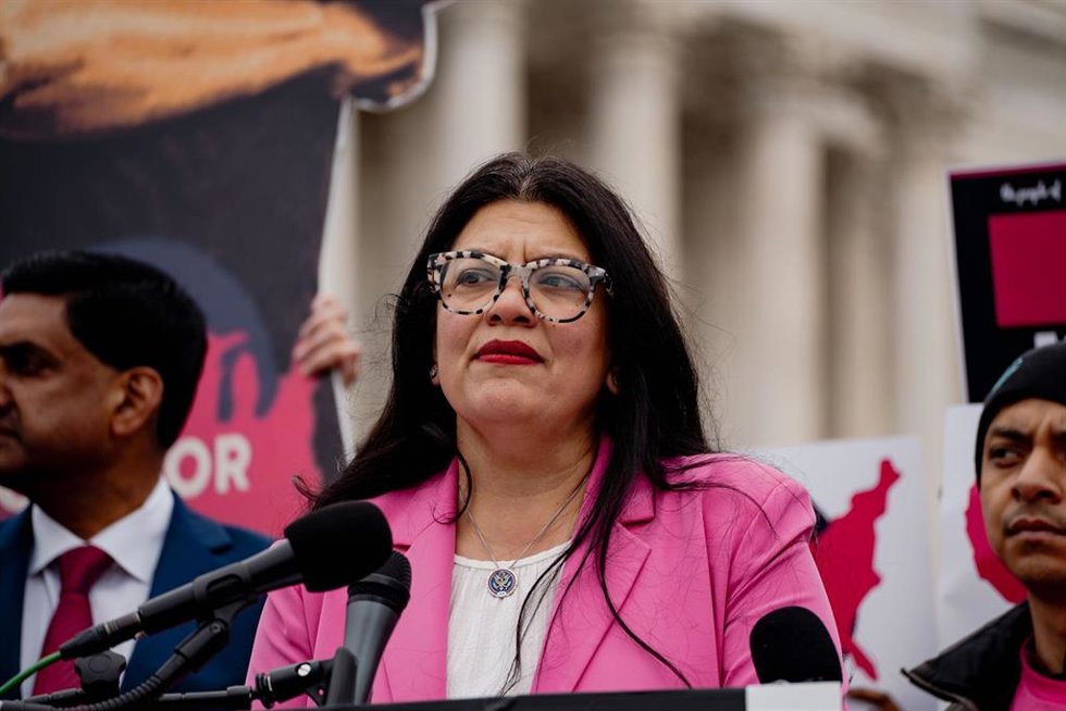 Archivo - La representante demócrata Rashida Tlaib (Minnesota), impulsora de la resolución 