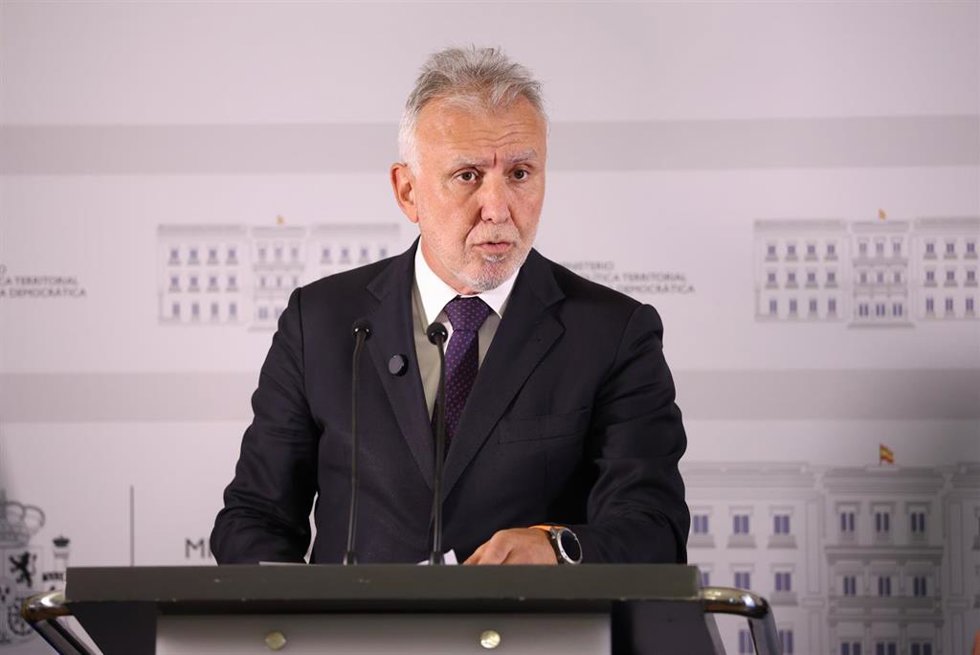 El ministro de Política Territorial y Memoria Democrática, Ángel Víctor Torres, durante las reuniones de la Comisión Bilateral Generalitat-Estado y de la Comisión Mixta de Transferencias, a 20 de mayo de 2026, en Madrid (España). El ministro de Política T