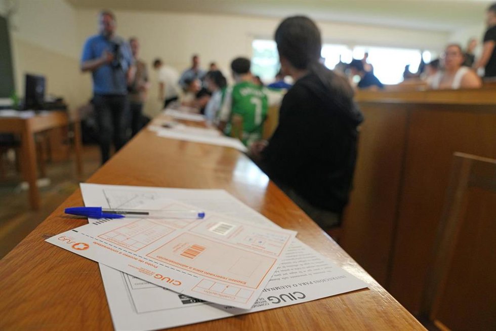 Alumnos durante la PAU 2026.