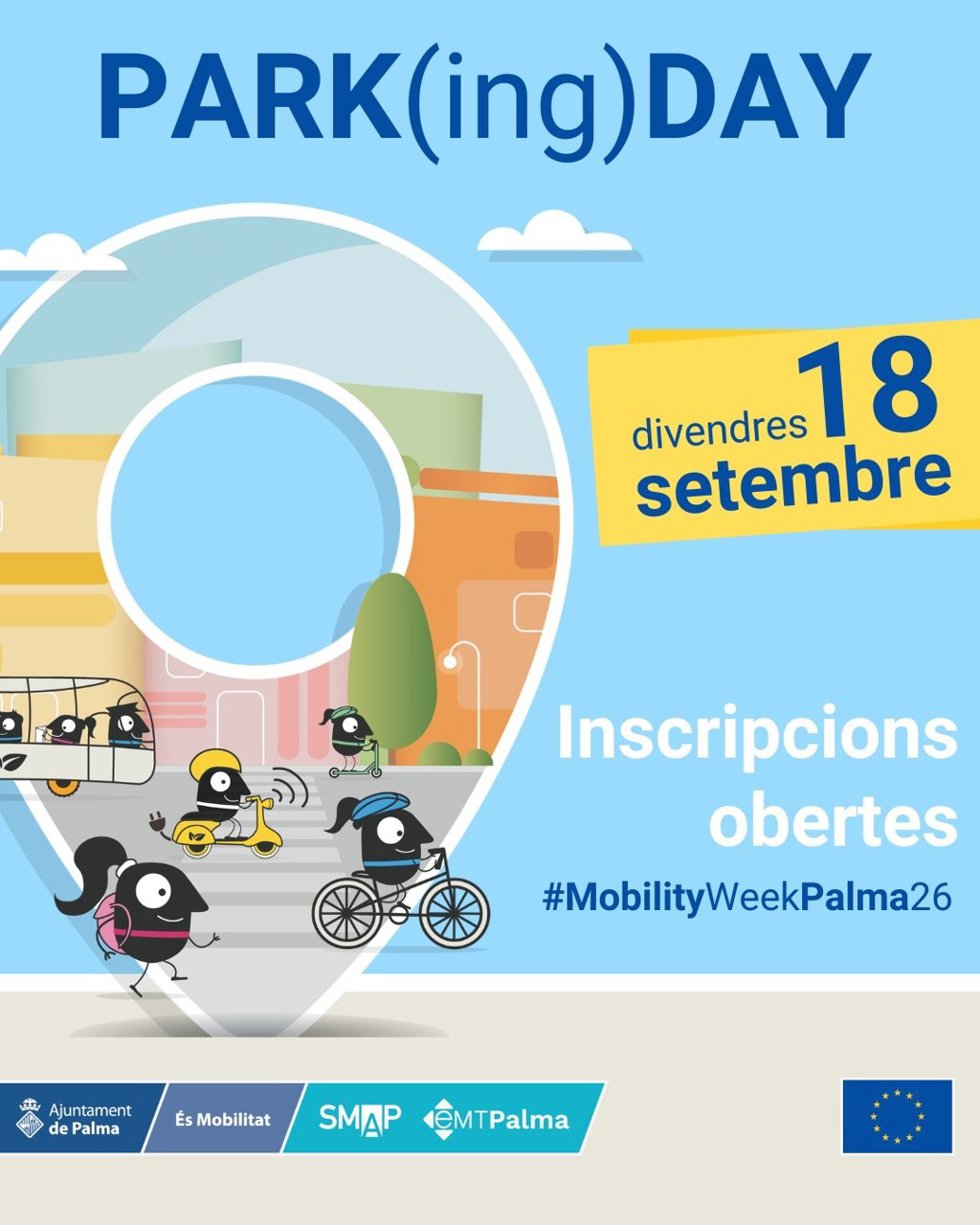 Cort abre el plazo de inscripción para participar en el 'Park(ing) Day' de Palma.