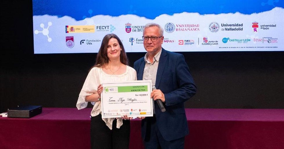 Tania Payo Serafín, doctoranda en Biomedicina y Ciencias de la Salud de la ULE, ganadora de la final autonómica del concurso Tres Minutos Tesis.