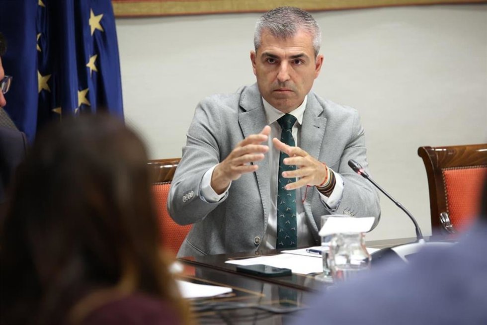 El vicepresidente del Gobierno de Canarias, Manuel Domínguez, en comisión parlamentaria