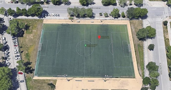 Vista de la zona polideportiva de Molino Nuevo, en el distrito Norte de Granada.