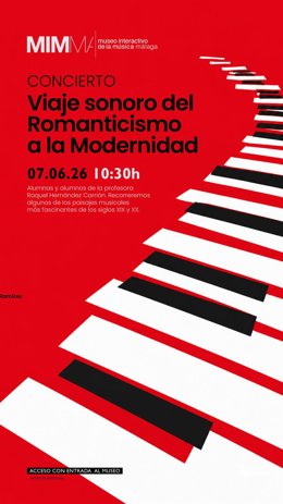 Cartel del concierto Viaje sonoro del Romanticismo  a la Modernidad en Mimma