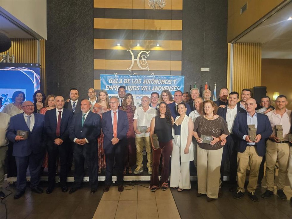 Gala de la XIX edición de los Premios Autónomos y Empresas de la Opaex, que se ha celebrado este viernes, 5 de junio de 2026, en Villanueva de la Serena (Badajoz).