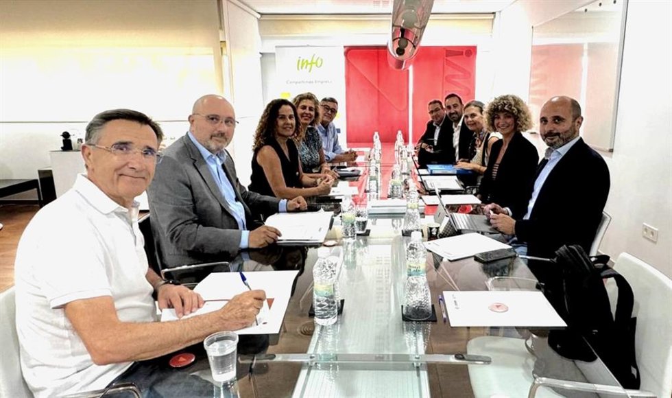 Un momento de la reunión del Patronato del Centro Europeo de Empresas e Innovación de Murcia (Ceeim)