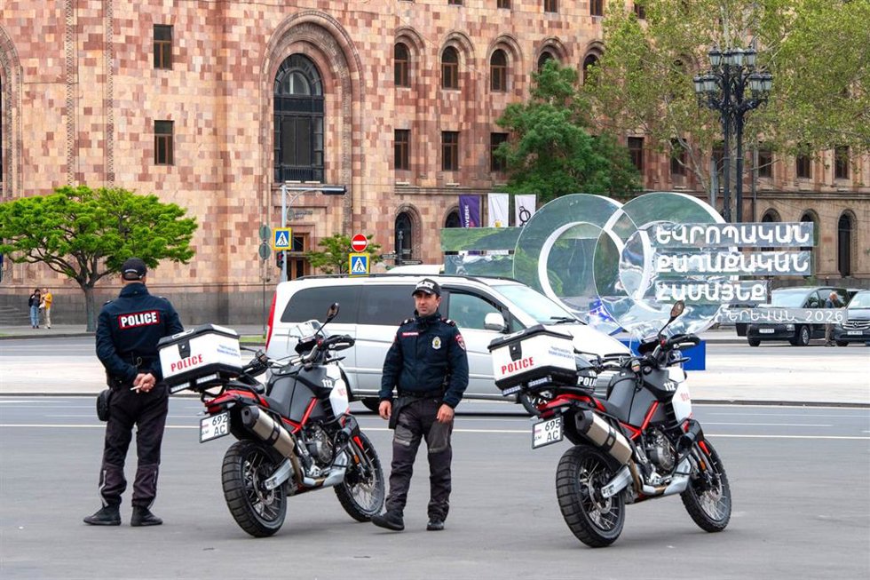 Archivo - Policía en Armenia (archivo)