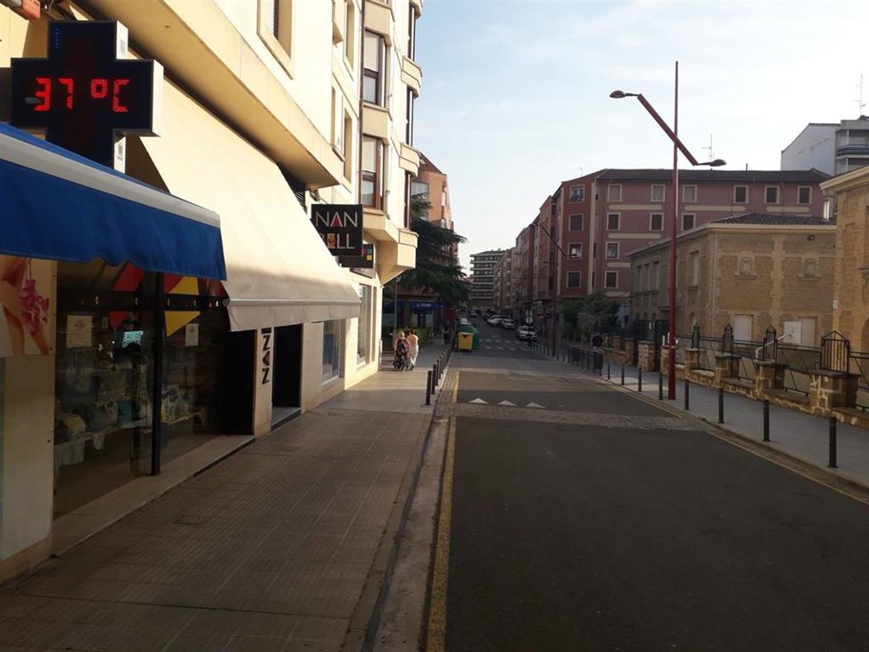 Termómetro a 37 grados en Haro (La Rioja)