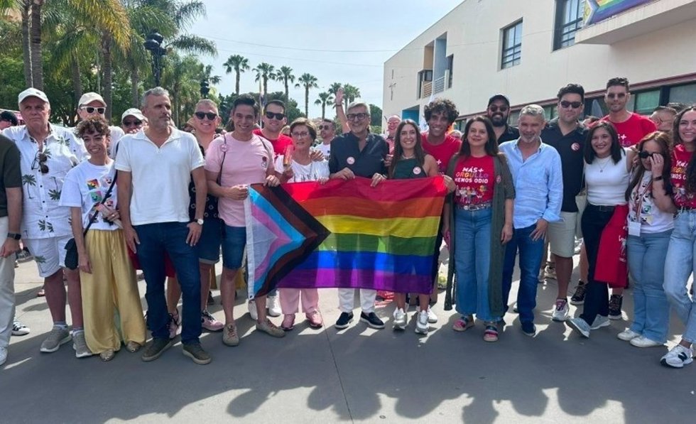 El secretario general del PSOE de Málaga y diputado electo, Josele Aguilar, en el Orgullo 2026.