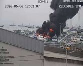 Foto: Ecuador.- Un incendio calcina 35 embarcaciones pesqueras en el puerto ecuatoriano de Manta y deja dos heridos graves