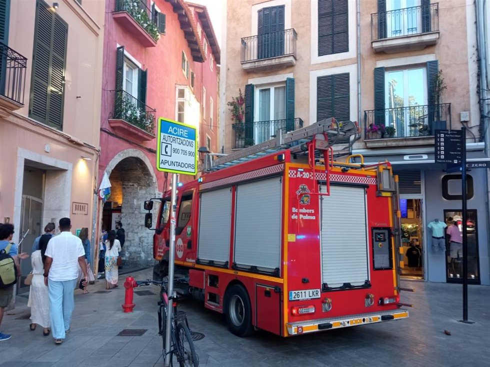 Una actuación de los Bomberos de Palma.