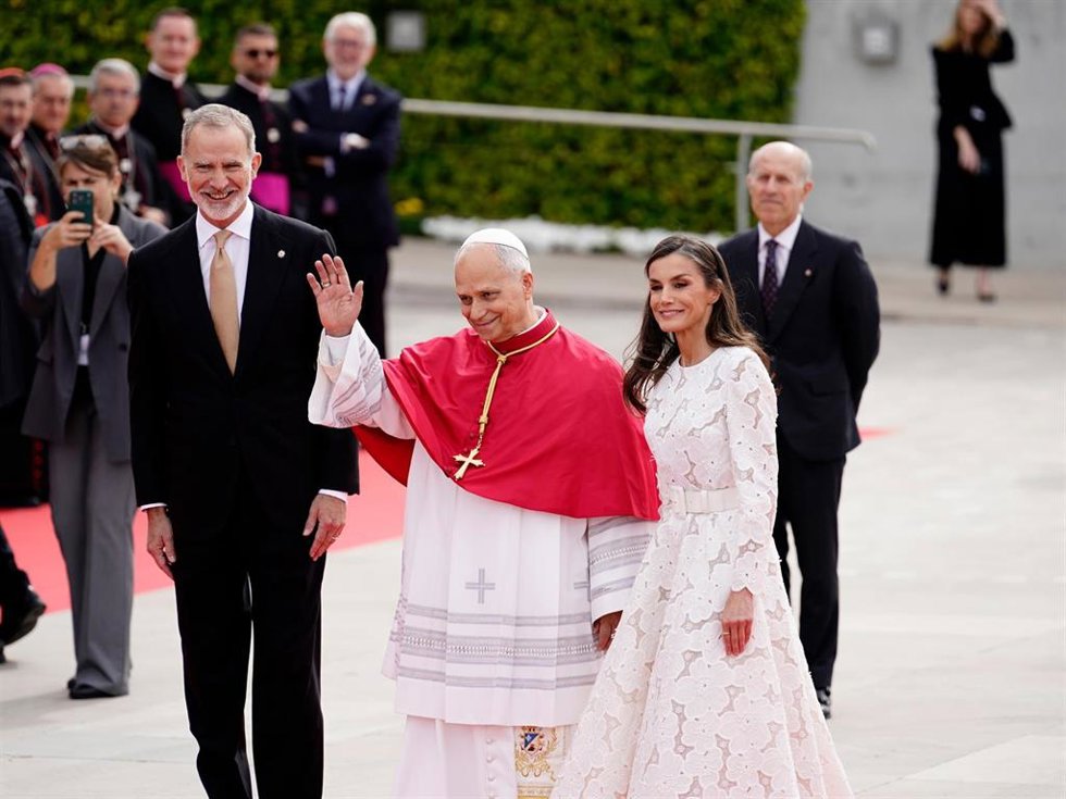 Los reyes de España reciben al Papa León XIV