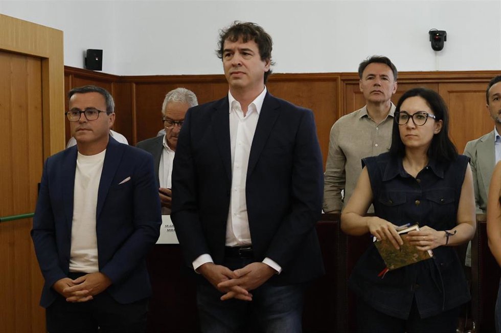 David Sánchez y Miguel Ángel Gallardo, en el juicio por la contratación del hermano de Pedro Sánchez en la Diputación de Badajoz 