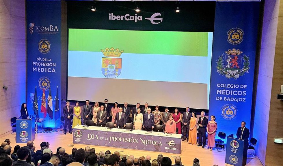 El Colegio de Médicos de Badajoz celebra el acto institucional del Día de la Profesión Médica, a 6 de junio de 2026, en Badajoz.