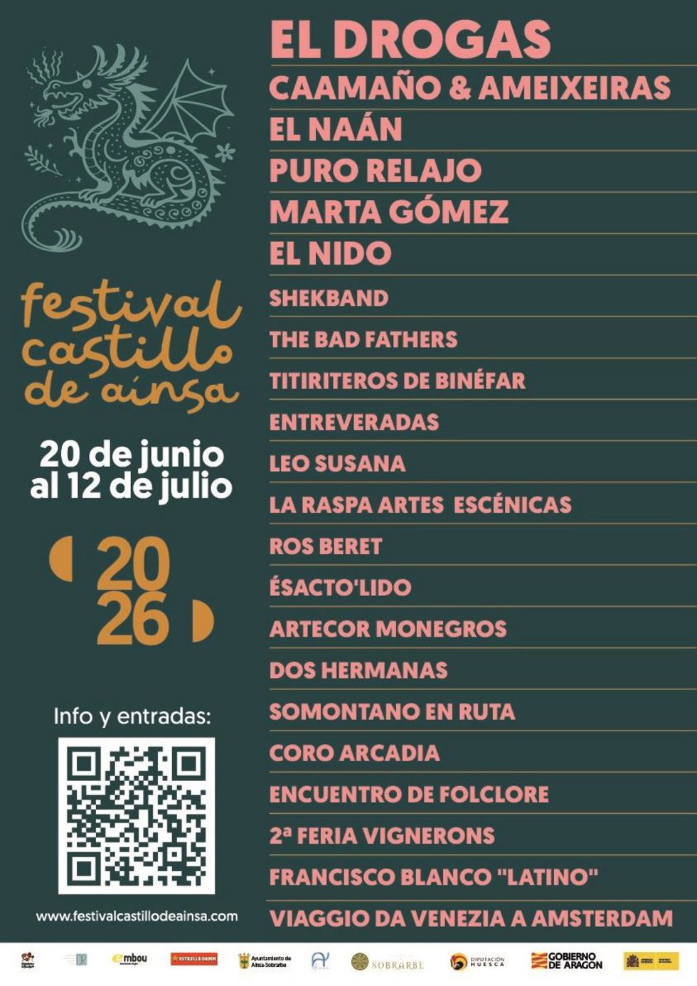 Cartel del XXXVI  Festival Castillo de Aínsa