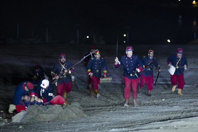 Presidente Jose Antonio Kast, asiste a la alegoría por los 146 años del Asalto y Toma del Morro de Arica. Fotos Patricio Banda/AtonChile.