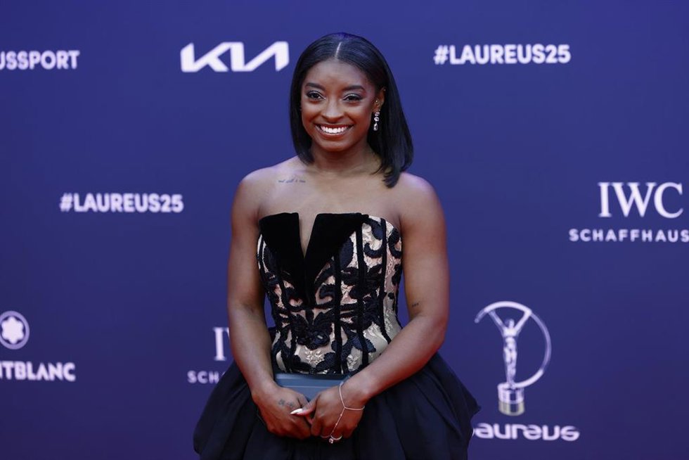 Archivo - Simone Biles durante los Premios Laureus World Sports Madrid 2025 en el Palacio de Cibeles