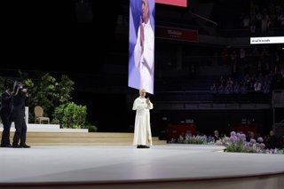 El papa durant l'acte
