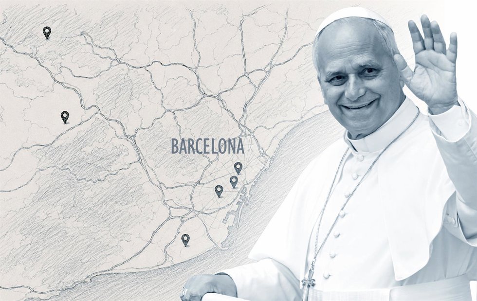 Visita del Papa a Barcelona 2026: mapa del recorrido, agenda y actos confirmados el 9 y 10 de junio