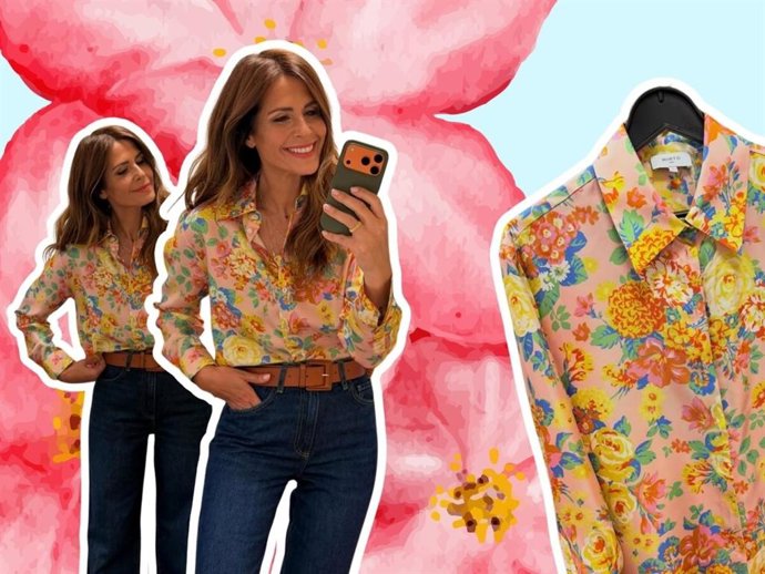 Necesitamos la camisa de flores que Nuria Roca ha lucido en su programa con vaqueros efecto ‘tipazo’