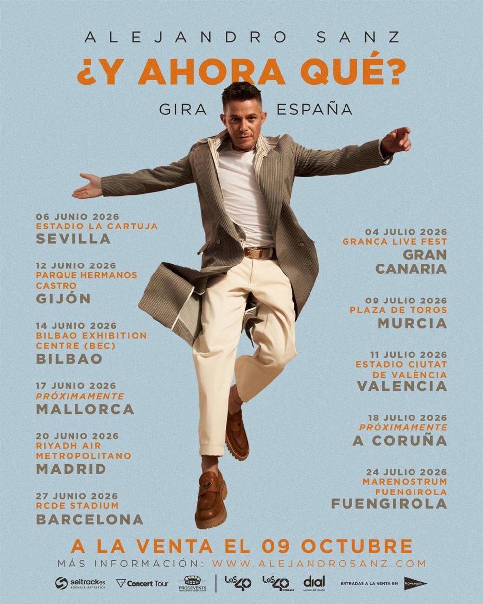 Archivo - Cartel de la gira '¿Y ahora qué?'.