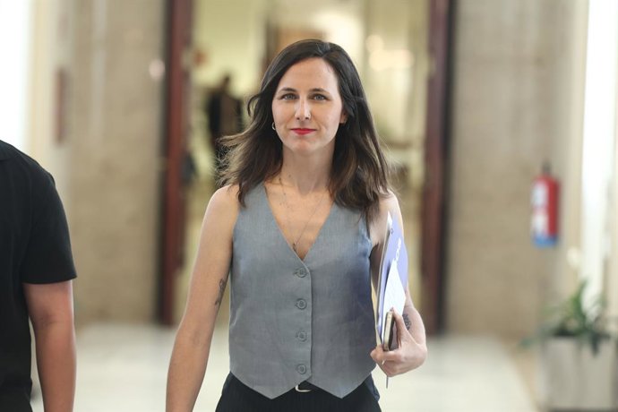La secretaria general de Podemos, Ione Belarra, a su llegada a la Junta de Portavoces, en el Congreso de los Diputados, a 26 de mayo de 2026, en Madrid (España).