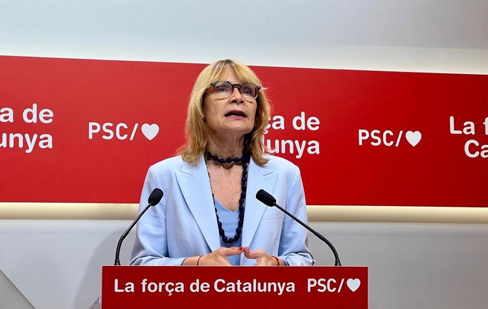La viceprimera secretaria y portavoz del PSC, Lluïsa Moret