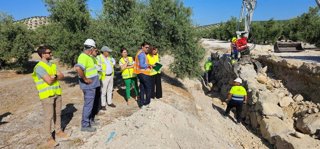 Visita a las obras en el camino rural de Fuerte del Rey a Grañena.