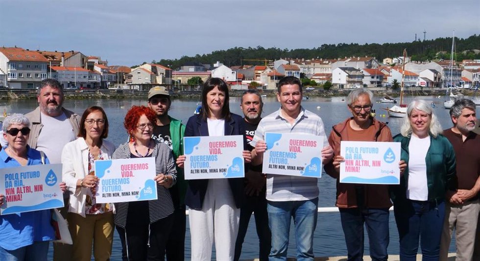 La portavoz nacional del BNG, Ana Pontón, en A Illa de Arousa.