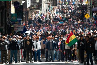 Archivo - Imagen de archivo de unas protestas contra el Gobierno en Bolivia de enero de 2026.