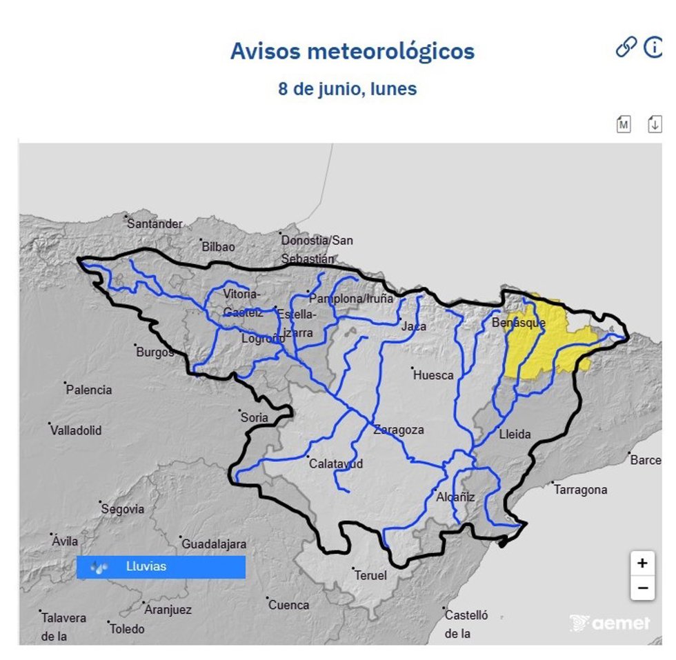 La CHE alerta de crecidas en los cauces de los ríos Noguera Pallaresa, Noguera Ribagorçana y Segre