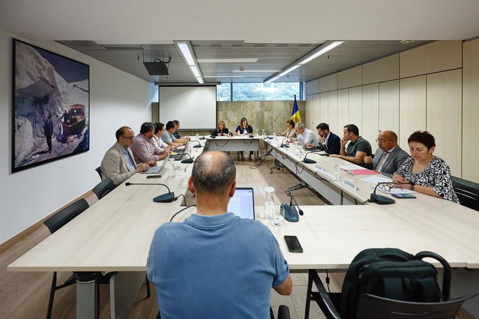 Un instante de la reunión del CES de este lunes