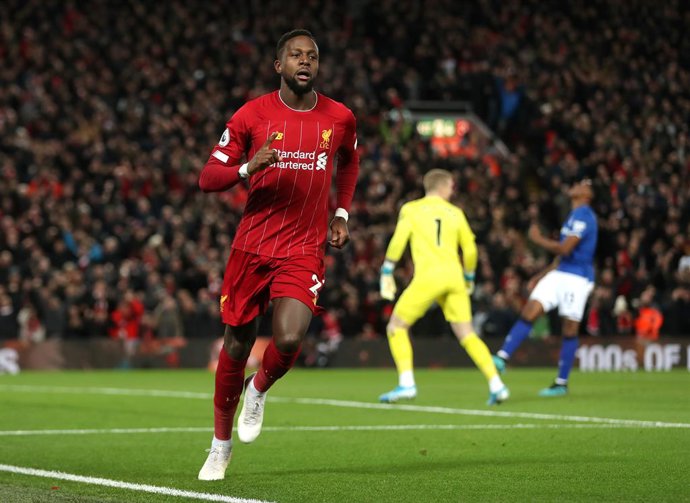 Archivo - 04 December 2019, England, Liverpool: Liverpool's Divock Origi celebrates scoring his side's first goal during the English Premier League soccer match between Liverpool and Everton at Anfield stadium. Photo: Richard Sellers/PA Wire/dpa