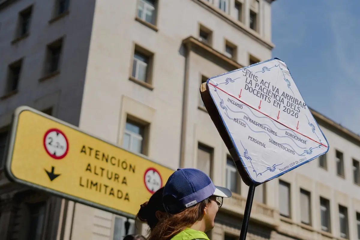 Manifestación de docentes. ARCHIVO. - Jorge Gil