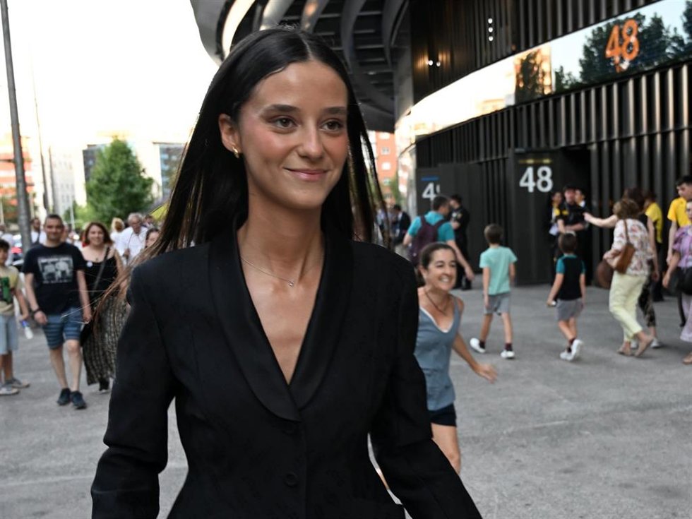 Victoria Federica de Marichalar sale del Santiago Bernabéu tras asistir al encuentro con el Papa León XIV 08/6/2026