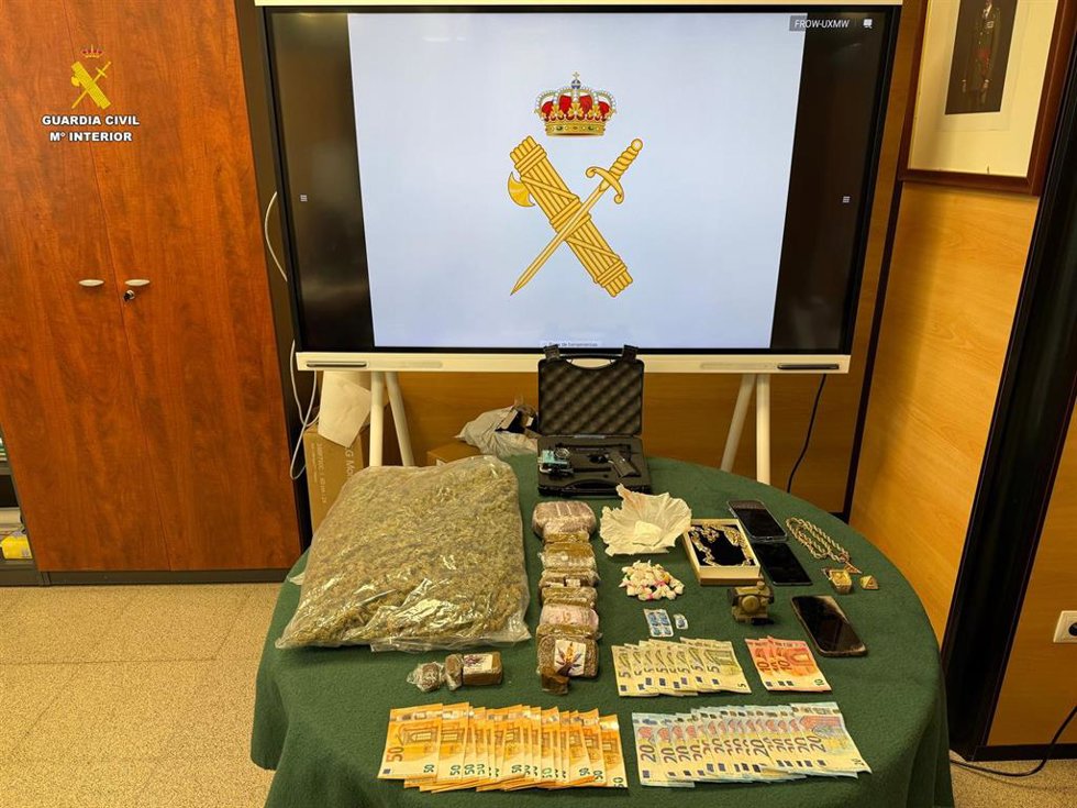 Material intervenido en la operación