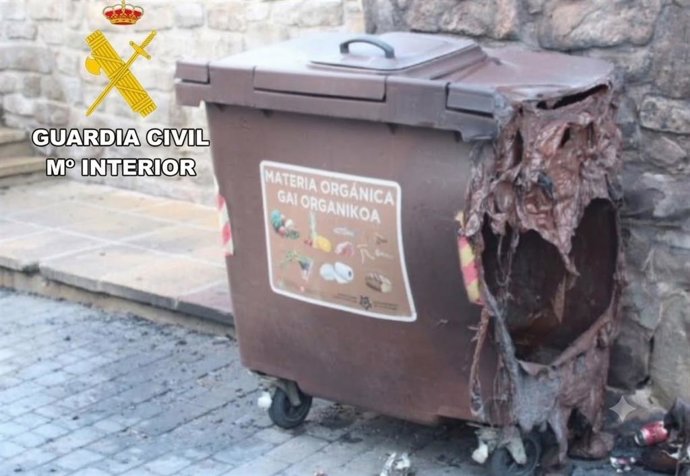 Imagen de uno de los contenedores afectados