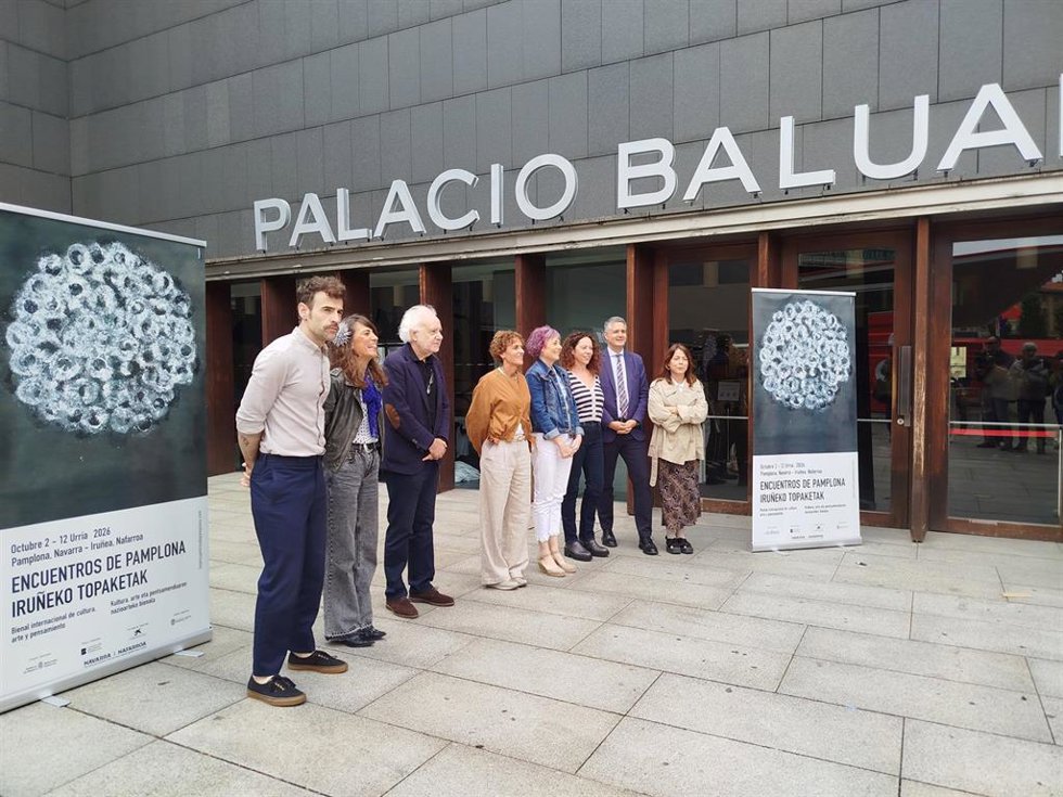 Presentación de la tercera edición de la Bienal internacional de cultura, arte y pensamiento Encuentros de Pamplona-Iruñeko Topaketak 2026
