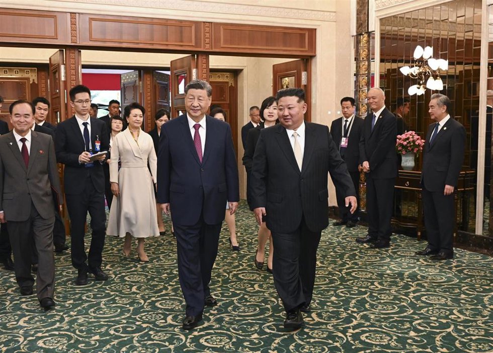 Los presidentes de China y Corea del Norte, Xi Jinping y Kim Jong Un, respectivamente.