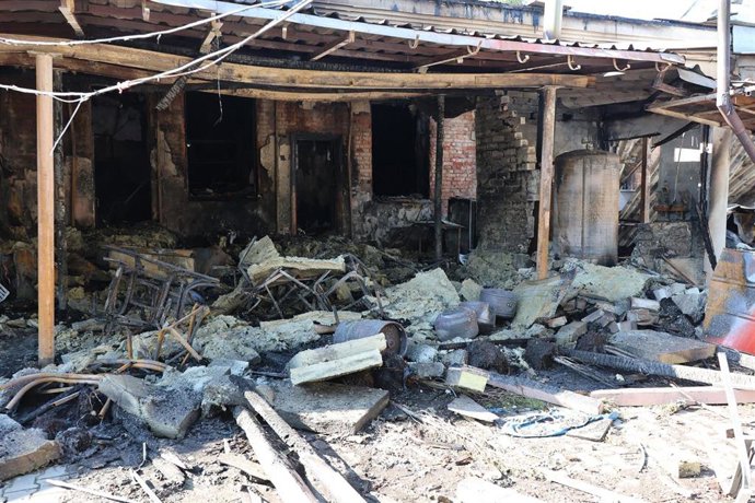 Daños materiales en la ciudad de Járkov, en el noreste de Ucrania, tras un ataque del Ejérciot de Rusia