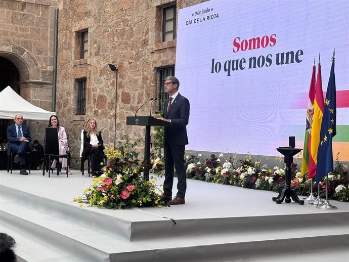 El presidente del Gobierno regional, Gonzalo Capellán, en San Millán de la Cogolla