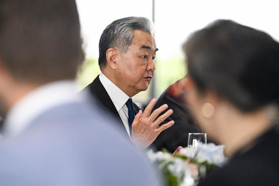 El minnistro de Exteriores de China, Wang Yi, durante una reciente visita a Canadá.