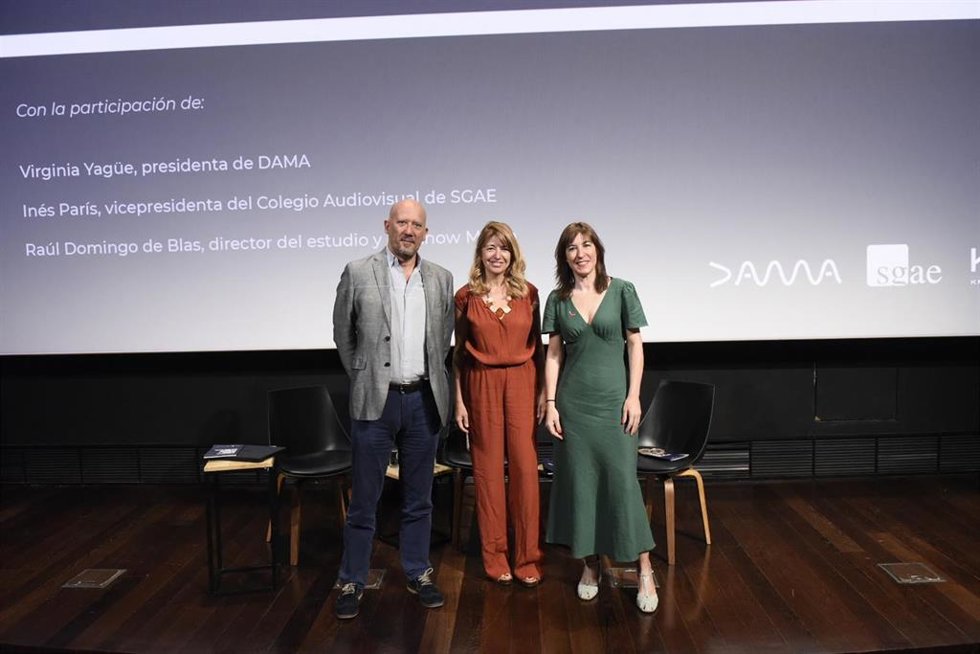 DAMA y SGAE presentan en la Academia de Cine el estudio ‘La importancia económica del derecho de remuneración en el mercado audiovisual español’, elaborado por Know Media junto a la Cátedra de Economía Aplicada de la Universidad de Salamanca.