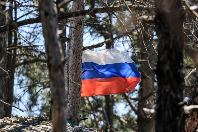 Imagen de archivo de la bandera de Rusia.