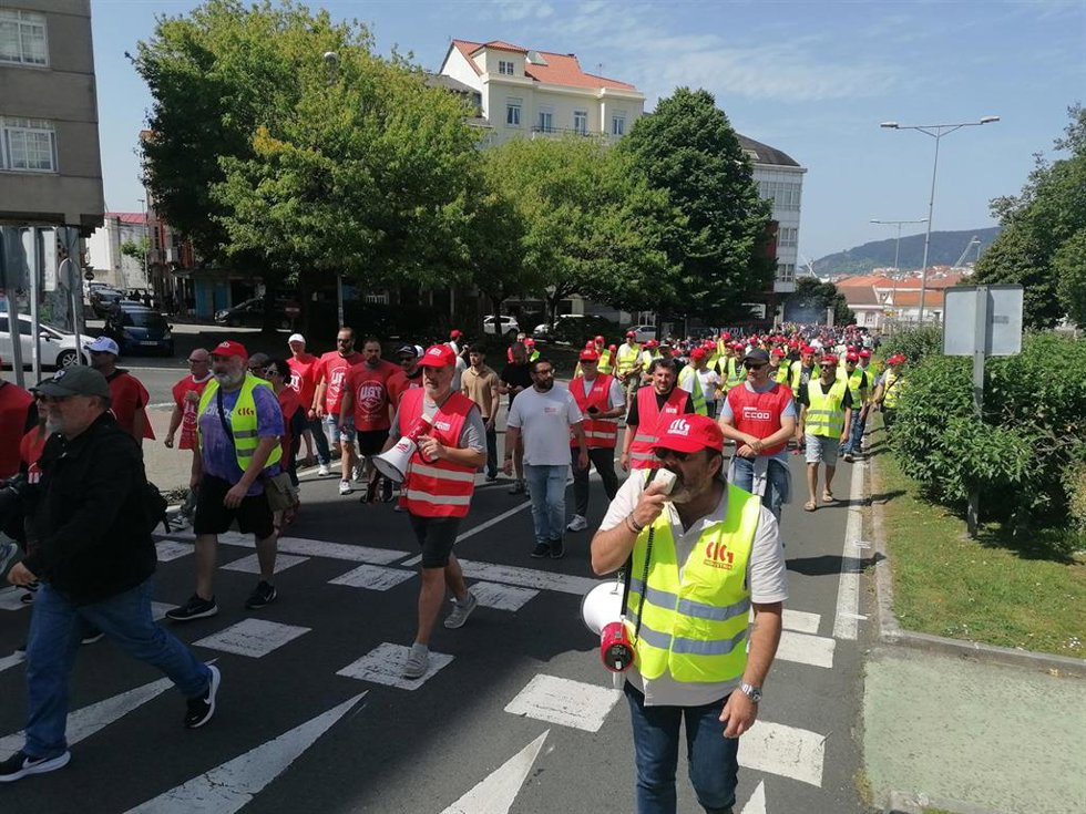 El metal de A Coruña vive una nueva jornada de huelga. Foto de archivo.