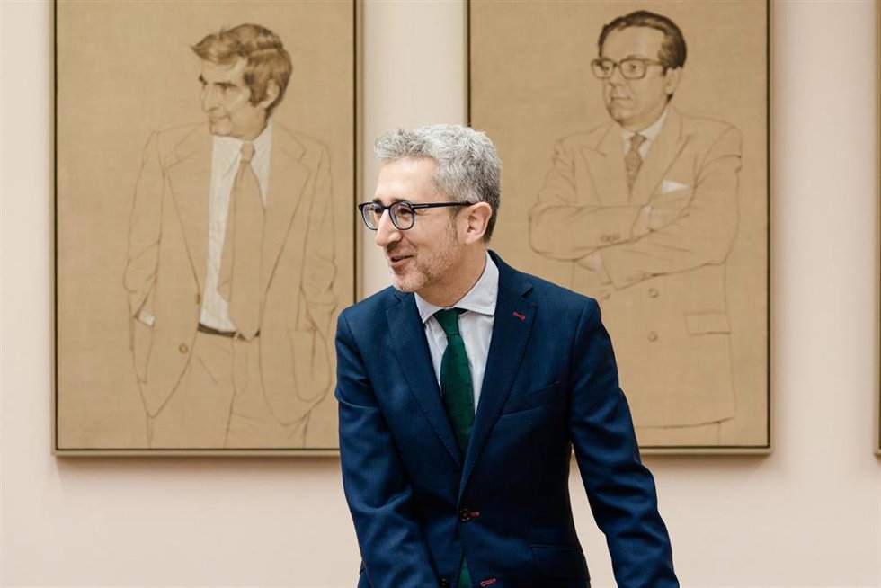 El ministro de Hacienda, Arcadi España, comparece ante la Comisión de Hacienda y Función Pública, en el Congreso de los Diputados, a 4 de junio de 2026, en Madrid (España).