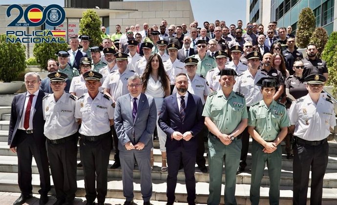 Los premiados por la Policía Nacional por el Día de la Seguridad Privada.