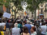 Foto: Unas 100 personas protestan en Barcelona contra la visita papal: "Es una anomalía democrática"