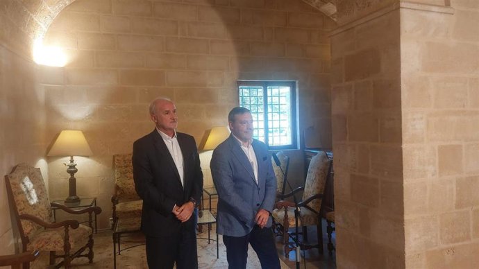 El presidente del clúster Turistec, Jaume Montserrat, tras la audiencia con la presidenta del Govern, Marga Prohens.